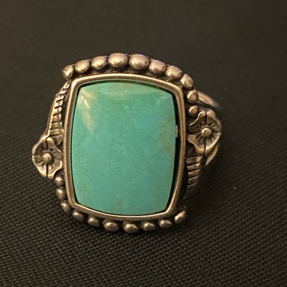 Wilson Jim signed Turquoise and Sterling Ring - Picture 5 of 6